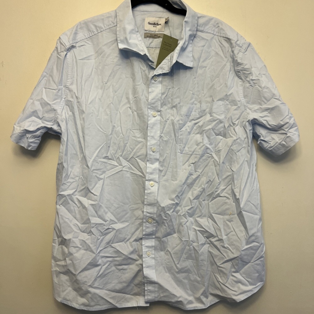 Goodfellow men's Slim fit dress shirt, XXL, blue NWT